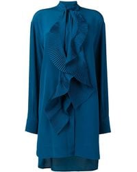 Givenchy - Pleated Scarf Shirt Dress - Lyst