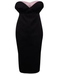 N°21 - Robe-Bustier Bicolore À Coupe Mi-Longue - Lyst