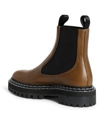 Proenza Schouler - Lug Sole Contrast-Stitch Combat Boots - Lyst