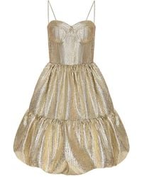 ANOUKI - Tiered Metallic Dress - Lyst