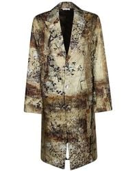 Pierre Louis Mascia - Floral-Print Jacquard Coat - Lyst