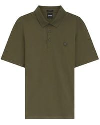 BOSS - Mercerized-Cotton Polo Shirt With Double B Monogram - Lyst