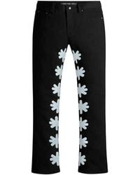 LOSTSHDWS - Floral-Detail Bootcut Jeans - Lyst
