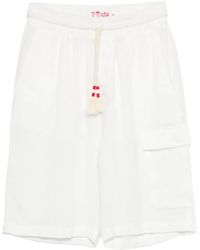Mc2 Saint Barth - Drawstring Linen Shorts - Lyst