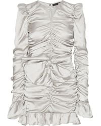 ROTATE BIRGER CHRISTENSEN - Vestido Corto Con Volantes Y Lazo - Lyst
