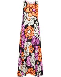 Essentiel Antwerp - Floral-print Silk Dress - Lyst
