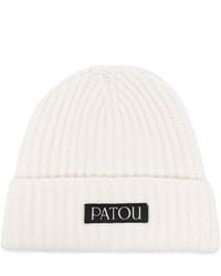 Patou - Gerippte Beanie Mit Logo-Patch - Lyst