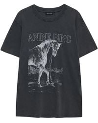 Anine Bing - T-Shirt Lili Tee Horse - Lyst