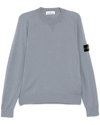 Stone Island - Logo-Patch Raglan-Sleeve Sweater - Lyst
