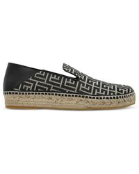 Balmain - Monogram-Pattern Espadrille Sneakers - Lyst