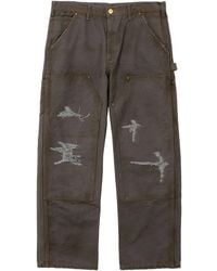 KAMIYA - Distressed Cotton Trousers - Lyst