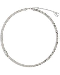 Burberry - Collana Con Motivo Check Inciso - Lyst