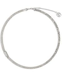 Burberry - Collier À Carreaux Gravés - Lyst