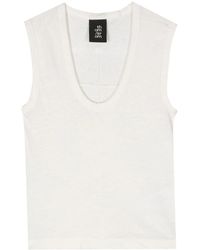 Thom Krom - Scoop-Neck Linen Blend Tank Top - Lyst