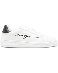 MSGM - Iconic Leather Sneakers - Lyst