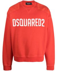 DSquared² - Logo-print Cotton Jumper - Lyst