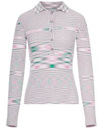 Ganni - Buttoned Long-Sleeved Top - Lyst