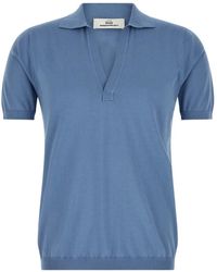 Riviera - Open-Collar Short-Sleeve Polo Shirt - Lyst