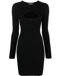 DSquared² - Cut-out Detail Long-sleeve Minidress - Lyst
