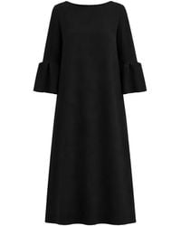 Gloria Coelho - Sleeve-Details Ruffled Midi Dress - Lyst