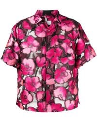 4SDESIGNS - Floral-Print Short-Sleeve Shirt - Lyst