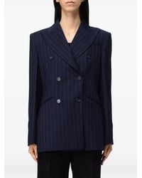 Hanita - Pinstripe Double-Breasted Blazer - Lyst