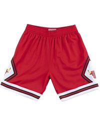 Mitchell & Ness - Elasticated Graphic-Print Shorts - Lyst