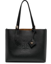 MCM - Medium Himmel Logo-embossed Leather Bag - Lyst