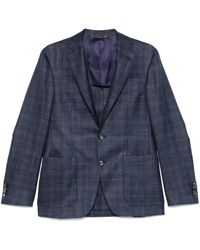 Canali - Check-Pattern Blazer - Lyst