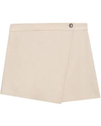 MSGM - Button Asymmetric Shorts - Lyst