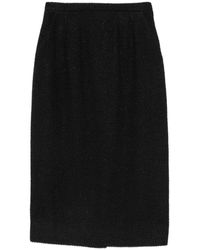 Dolce & Gabbana - Jupe Crayon Mi-Longue En Maille Bouclée - Lyst
