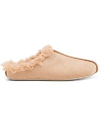 MM6 by Maison Margiela - Faux-Shearling Numeric-Print Slippers - Lyst