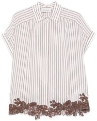ERMANNO FIRENZE - Striped Floral Shirt - Lyst