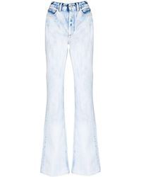 Jeans svasati a vita alta di Alessandra Rich in Blu Donna Abbigliamento da Jeans da Jeans a zampa delefante 