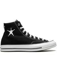 Converse - X Stüssy Chuck 70 Hi "black/white" Sneakers - Lyst