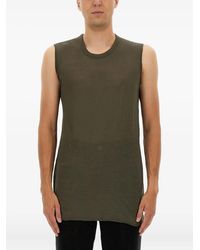 Rick Owens - Sleeveless Relaxed-Fit Cotton Top With Longer Hemline - Lyst