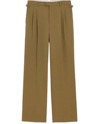 Ami Paris - Pantaloni Sartoriali A Gamba Ampia Con Pieghe - Lyst