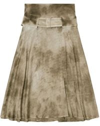 DIESEL - Belted Midi Skirt - Lyst