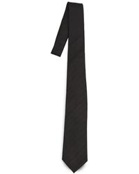 Saint Laurent - Jacquard-Krawatte Mit Diagonalen Streifen - Lyst
