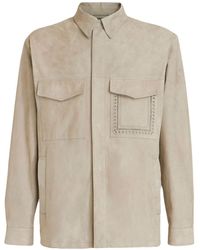 Etro - Leather Shirt - Lyst