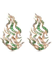 Bibi Van Der Velden - 18Kt Rose Smoke Haze Multi-Stone Earrings - Lyst