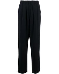 Emporio Armani - High-Waist-Hose Mit Falten - Lyst