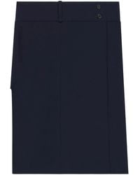 Courreges - Rock Mit Gürtel Und Schlitz - Lyst