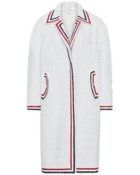 Thom Browne - Tweed Raglan Jas Met Lint - Lyst