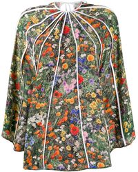 Stella McCartney - Floral Photographic Print Asymmetric Blouse - Lyst