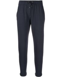Brunello Cucinelli テーパード トラックパンツ - ブルー
