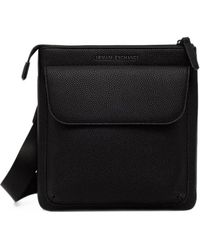 ARMANI EXCHANGE - Logo-Plaque Pebbled-Effect Messenger Bag - Lyst