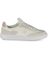 Tommy Hilfiger - Suede-Panelled Logo-Embroidered Sneakers - Lyst