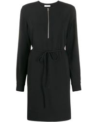Calvin Klein Langärmeliges Midikleid - Schwarz
