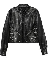 Rick Owens - Studded Buttoned Leather Jacket - Lyst